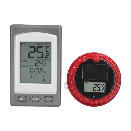 Wireless Swimming Pool Thermometer Solar Powered Floating Water Thermometer with LCD Display 1