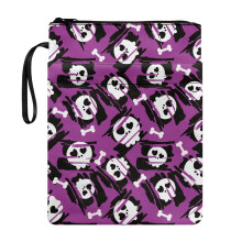 Skull Pattern Book Cover Zip Pouch – 1pc