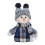 Christmas Blue Fabric Snowman Doll Decoration 1