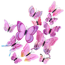 3D Butterfly Wall Decor Stickers with Magnets – Colorful Set for Party, Office & Bedroom – Compatible with Smooth Surfaces