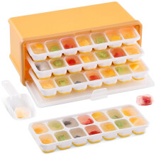 Green Ice Cube Tray with Lid, 3-Box Set, 81 pcs, Easy Release, Large Capacity for Whiskey, Cocktails & Coffee – Compatible with Standard Freezers