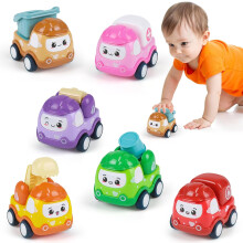 Mini-Auto-Spielzeugset für Babys, Schiebe- und Fahrautos mit Reibungsantrieb für Kleinkinder von 1-2 Jahren, kompatibel mit Jungen und Mädchen von