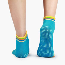 Anti Slip Yoga Socks with Silicone Grips for Adult Wearing Cotton Multi Color Size Fits Most
