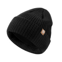 Harmtty Fleece-Lined Knitted Beanie for Kids & Toddlers – Warm Winter Outdoor Hat, Black M, Compatible with Children