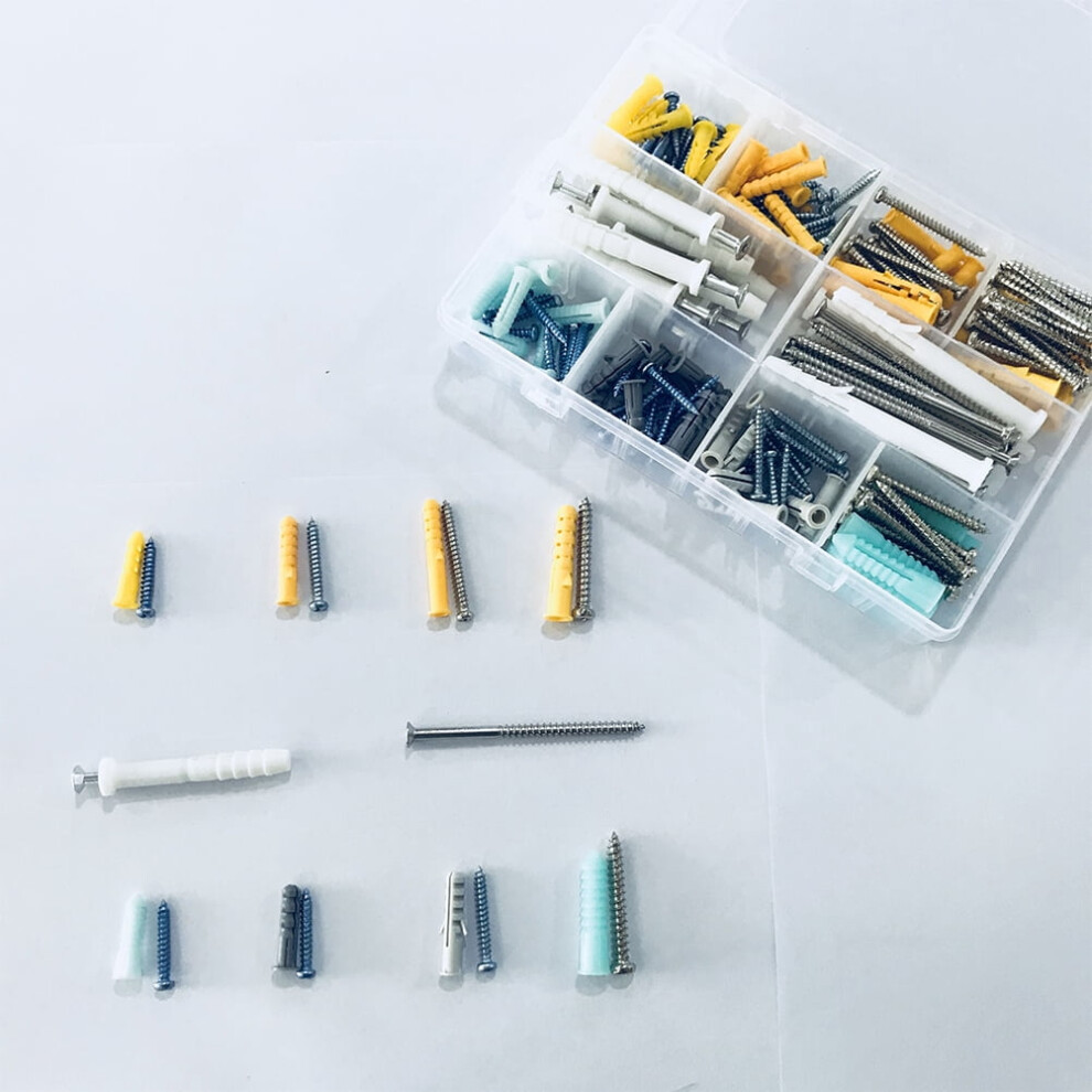 1Set Wallboard Screw Stainless Steel Self Tapping Screws With Plastic Expansion Tube Assorted Color 9479868075900