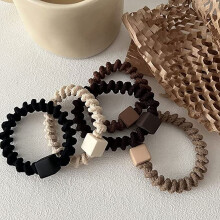piezas de diademas elásticas pequeñas cuadradas de moda, cuerdas elásticas para el cabello, accesorios para el cabello de niñas, tocados