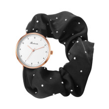 Dameklokker med strekkbånd: Analog kvarts elastisk klokke, uformelt hårspenne, utvidelsesbånd, armbåndsur