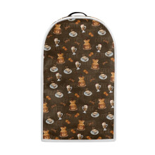 Hand-Cranked Coffee Machine Pattern Univesal Food Processor Cover with Protects Against Scratches Polyester Mixer Cover
