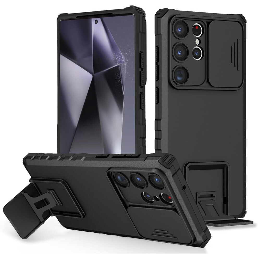 Galaxy S24 Ultra 5G Case With Slide Lens, Invisible Kickstand, Military-Grade Shockproof Cover Â Compatible With Samsung S24u 9479868077874