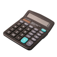 Cute Green Desktop Calculator with Big Buttons, Dual Power, Large Display – Compatible with Office & Home