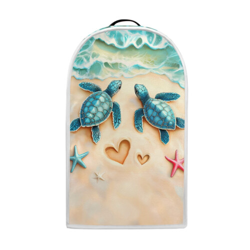Turtle Heart Pattern Coffee Machine Dust Cover, Proof Stain for Kitchen Counter
