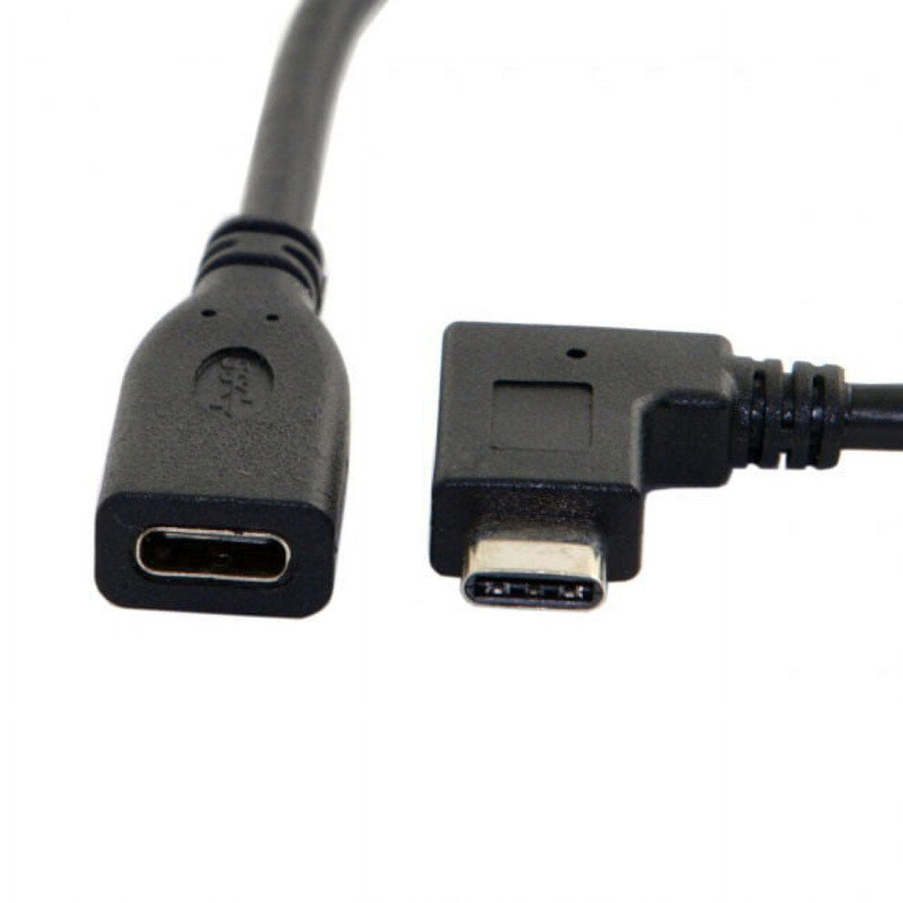 Cy 90 Degree Right Angled Usb-C Usb 3.1 Type C Male To Female Extension Data Cable For Laptop Tablet 20Cm 9028731007441