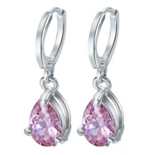 925 Silver Drop Earrings Women Cubic zirconia Wedding Engagement Jewelry Gifts-#14