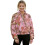 Women's Oversize Quarter-Zip Sweatshirt Mock Neck Camo 1