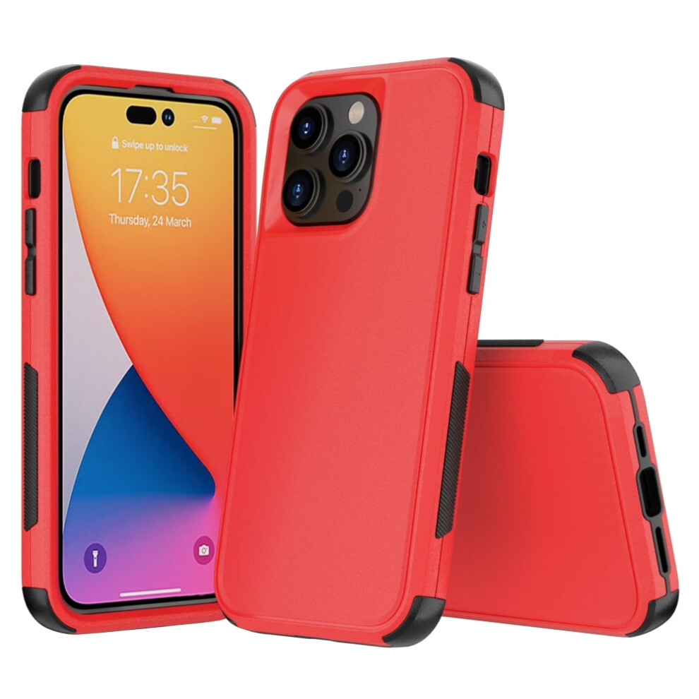 Compatible With Iphone 14 Pro Max Case, Shockproof Full Coverage Protective Cover Phone Case For Compatible With Iphone 14 Pro Max 6.7" + Red/Black 9028731007274