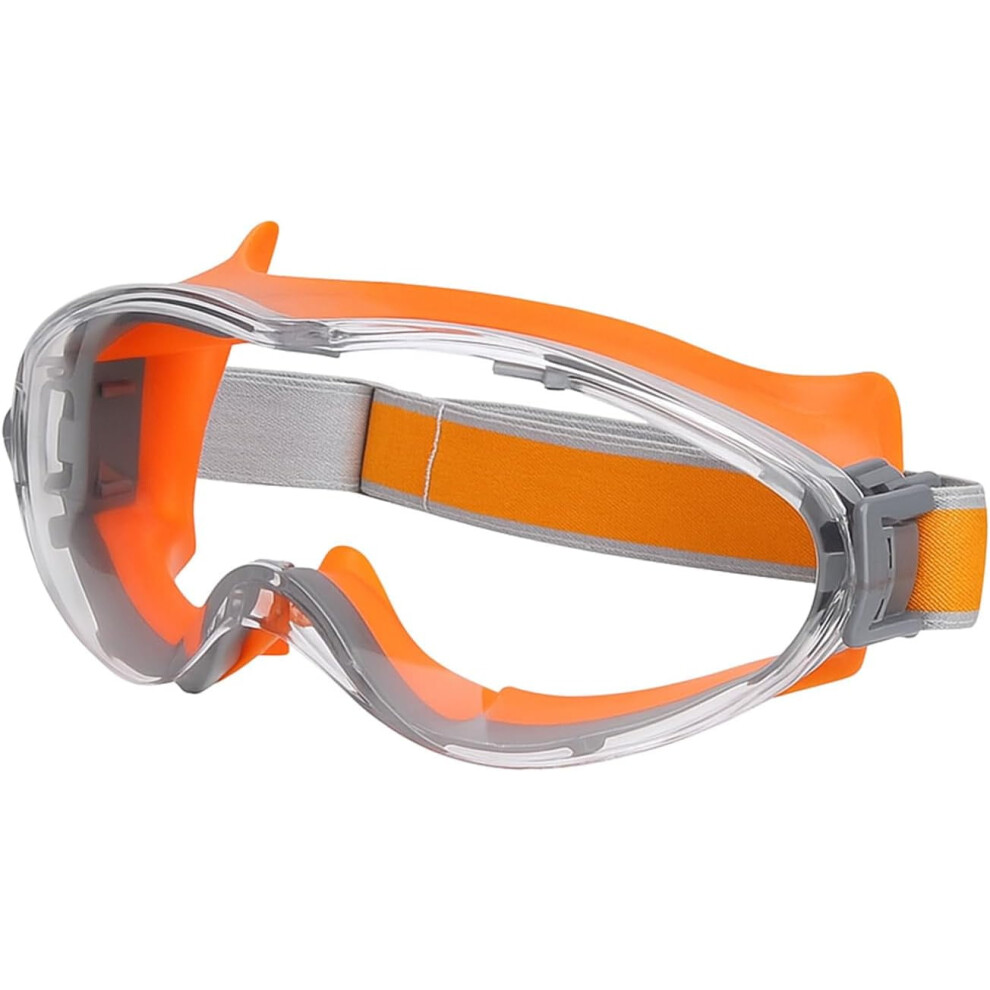 Blue Anti-Fog Safety Goggles - Wide Vision, Adjustable Fit, Chemical Splash, Lightweight For Lab/Chemistry/Biology 9028731007311