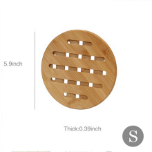 Topumt Household Multifunctional Round/Square Dining Table Insulation Pad Non-Slip Placemat Bamboo Thickened Anti-Scalding Pot Bowl Plate Pad