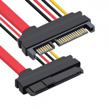 CY SFF-8482SAS29Pin - SATA22Pin merevlemez-meghajtó RAID hosszabbító kábel 15Pin SATA tápcsatlakozóval