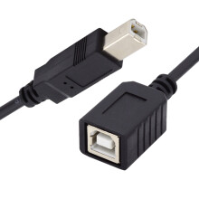 CY USB 2.0B Typ Stecker auf Buchse Verlängerungskabel 20 cm für Drucker, Scanner, Festplatte