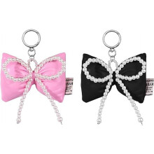 Pearl Bow Keychains for Women 2 pcs
