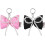 Pearl Bow Keychains for Women 2 pcs 1