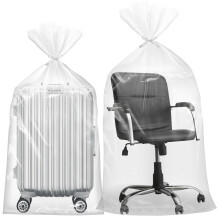 16 pungi de depozitare din plastic transparent de 3,15 mil (59,06x39,37 și 47,24x35,43 in), pungi plate din polietilenă rezistente la praf pentru