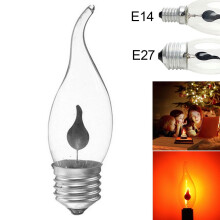 Żarówka świecy E14/E27 LED 3W220V z symulacją migotliwego płomienia, dekoracyjna, kolor 2E14