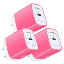 Bloc Usbc, Bloc Luchtaire Balla USB C, Pacáiste 3 Luchtaire Balla USB Seachadadh Cumhachta 20W Muirearú Bloc Luchtaire Cineál C Android, Bándearg