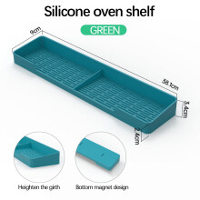 Étagère magnétique de 38 cm pour plaque de cuisson, porte-épices en silicone résistant à la chaleur, antidérapant et peu encombrant –