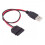 Cabo de alimentação CY DC5V USB único para SATA de 15 pinos para unidade de disco rígido/SSD SATA de 2,5 polegadas, 5V 2A máx. 1
