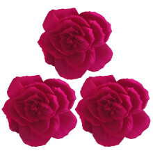 3 Stück Krepppapierblumen, 3D-Effekte, realistische Atmosphäre schaffen, Papier-Geburtstagshintergrund, Blumenbastelbedarf, Hochzeitsbedarf,
