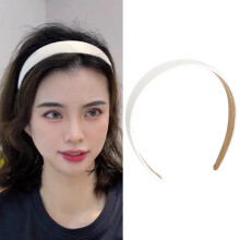 Weiße Lederstirnbänder für Damen und Mädchen – Gepolstert, rutschfest, breites Haarband, Haaraccessoires, alltagstauglich