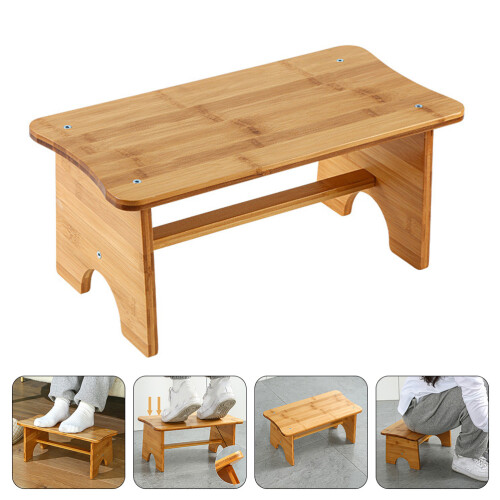 Toiletstool Antislip Voetsteun Houten Treeplankje 2