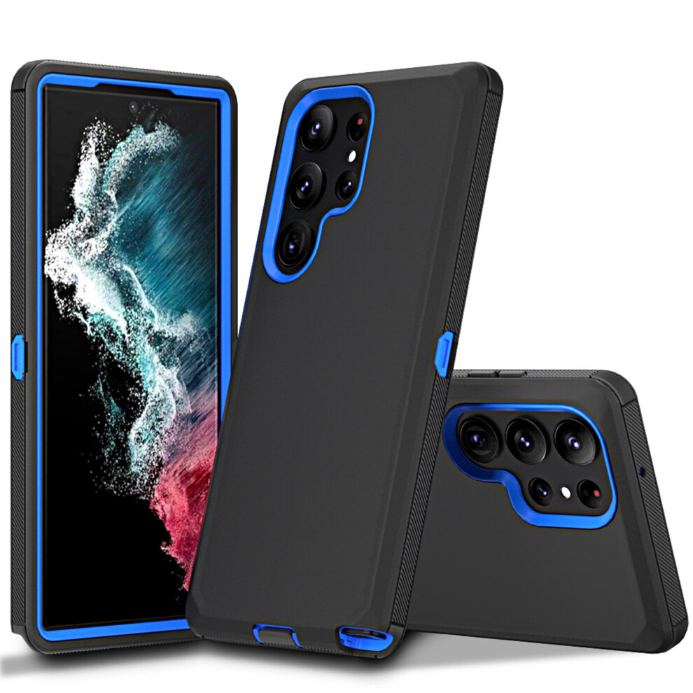 Aggxpf Compatible With Samsung Galaxy S23 Ultra Case Â Military-Grade Drop Protection, Shockproof, 6.8", + Blue/Black 9028731009513