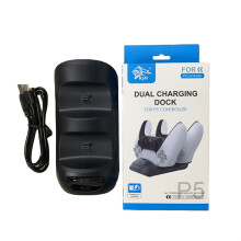 Cargador para mando DualSense de PS5: ¡Elegante, con estilo y carga rápida!