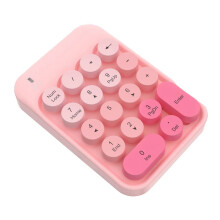 2,4 g trådløst numerisk tastatur, søtt blandet farge, finansielt spesialpassord med ni taster, enkelt å bære med seg, rosa blandet farge