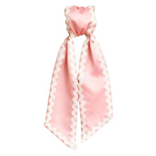 Julepynt, bølgemønster ferskenhud fløyelsbånd DIY julepynt stripe B - lys rosa