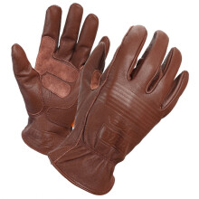 Leather Motorcycle Gloves for Men Retro Style Reinforced