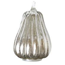 LED Pumpkin Lantern with Built-in Light, Handcrafted Glass Courtyard Decoration – Festive Garden Holiday Decor, Compatible with Outdoor Use