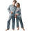 Silk and Coolmax Couple Pajamas Pink 1 Set 1