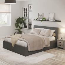 Ascot Kingszie 5ft Ottoman Storage Fabric Bed Grey
