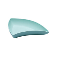Bent Shape Plastic Dinner Plates - Dishwasher & Microwave Safe, Reusable Lightweight Plates for Kitchen, Camping, and Parties 7.1x7.5 Inches