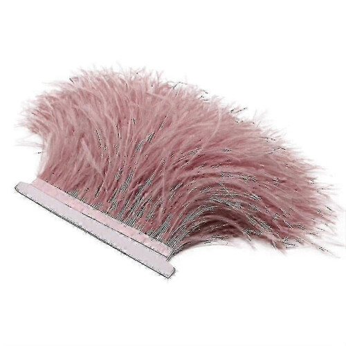 (leather pink) 2m ostrich feather ribbon selvage for millinery projects