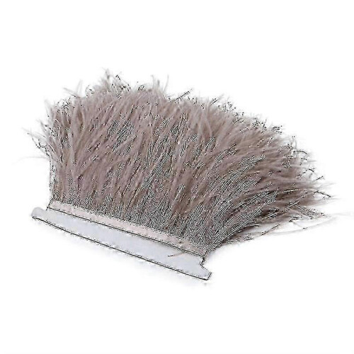 (vail pink) 2m ostrich feather ribbon selvage for millinery projects