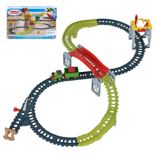 Thomas & Friends 19 Pc Percy Up And Over Cargo Drop Push Along Train Track Set