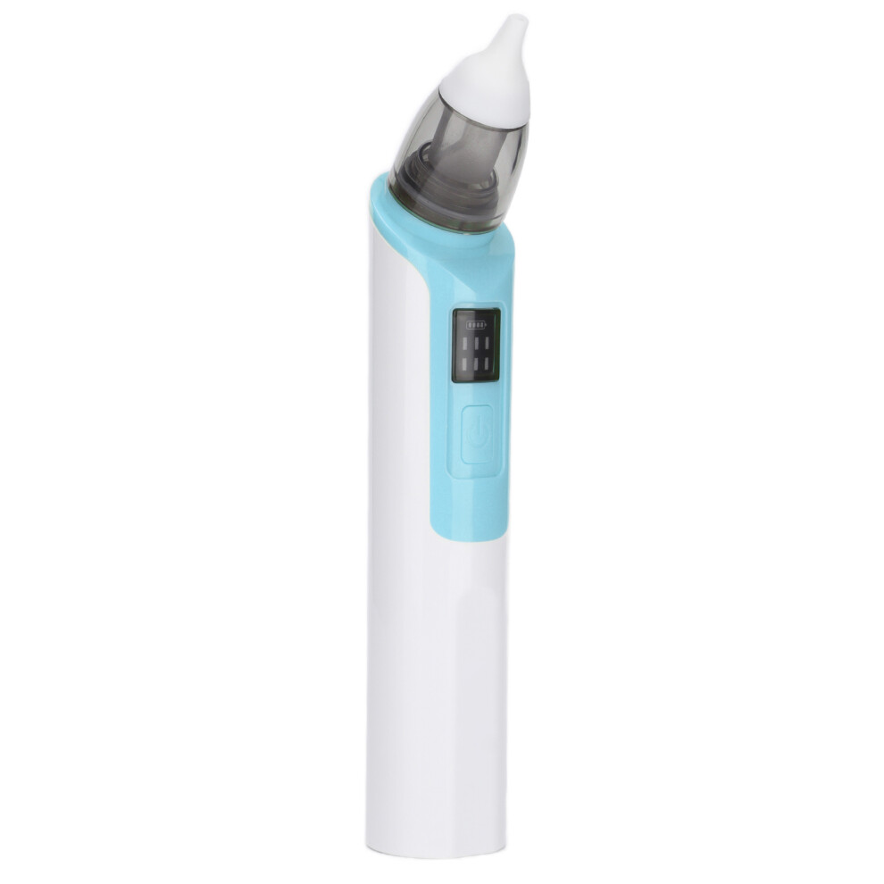 Blue Waterproof Baby Nasal Aspirator, Soft Silicone, Usb Rechargeable, Strong Suction,