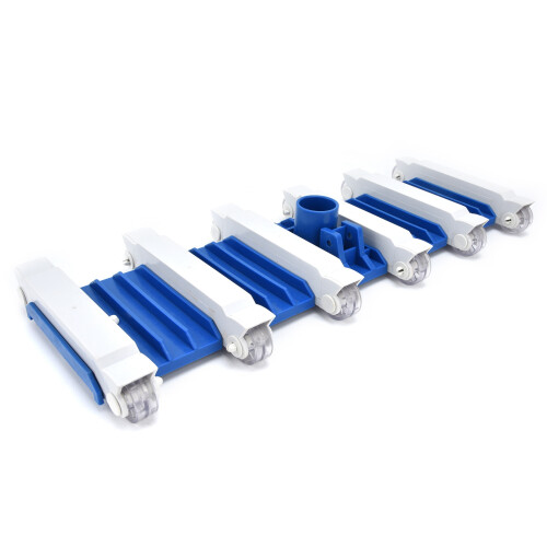 Cabeça de sucção para piscina flexível, resistente e multifuncional, com rodas e escova lateral. 1