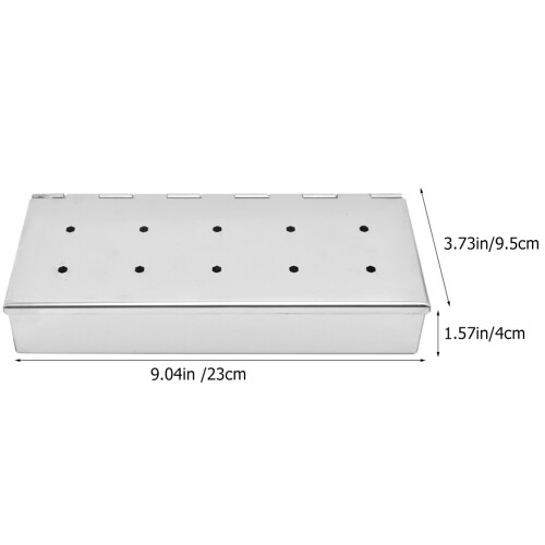 Smoker Box Para Barbecue De Acero Inoxidable Con Chips De Madera 1