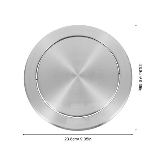 Eingelassener Mülltonnendeckel Edelstahl Silber Tischabdeckung 1