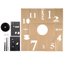 3D DIY Wall Clock Modern Design Large Acrylic Clocks Home Sticker Room Decor Clock the Wall Numbers-Black
